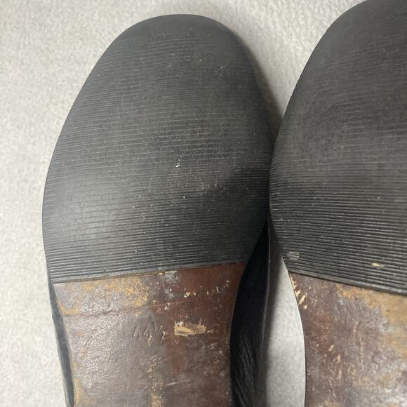 Authentic ZILLI Handmade Italian Black Leather Loafers 44 1/2 Slip On main image 7